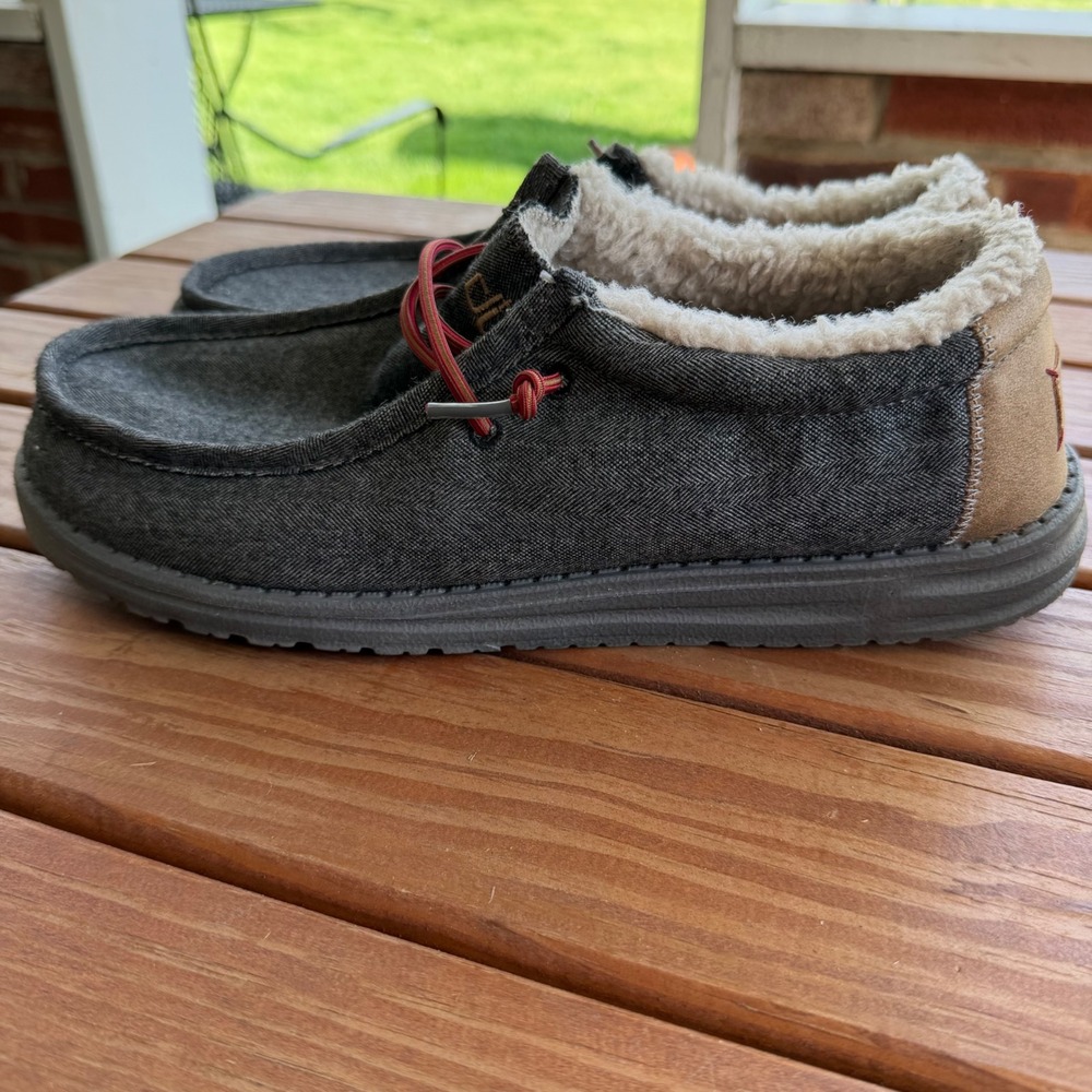 Hey Dude Wally Black Shell Men's Casual Shoes Black Lightweight Comfort US 11 - Picture 6 of 9